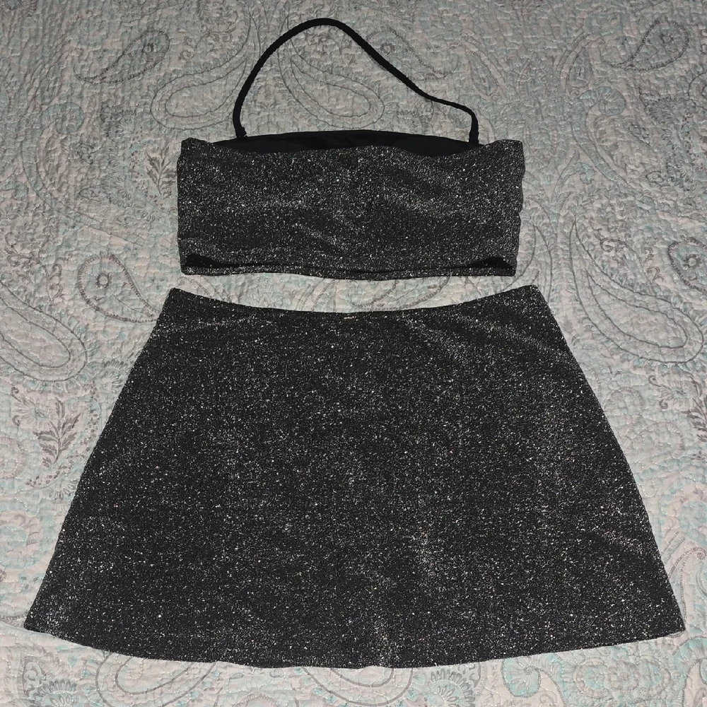 PINK Victoria's Secret Sparkle Black Swimsuit - Picture 6 of 7